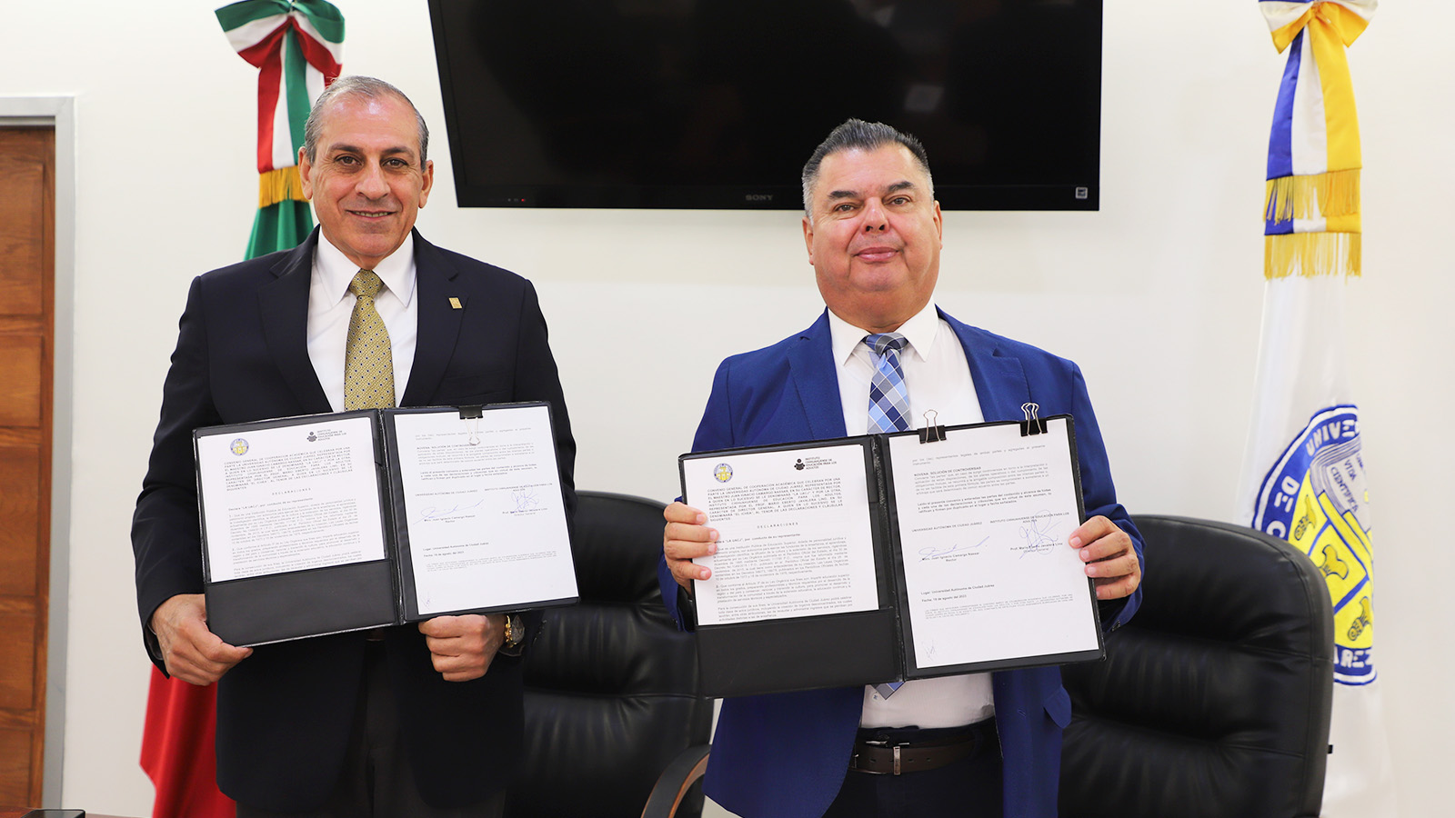 Ratifican compromiso educativo con firma de convenio entre UACJ y el ICHEA