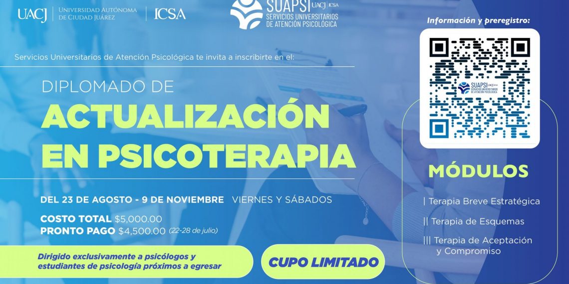 Invitan a diplomado de Actualización en Psicoterapia