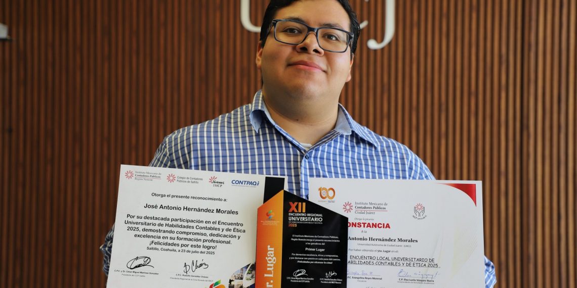 Estudiante obtiene victoria regional en concurso de Habilidades Contables y Ética  