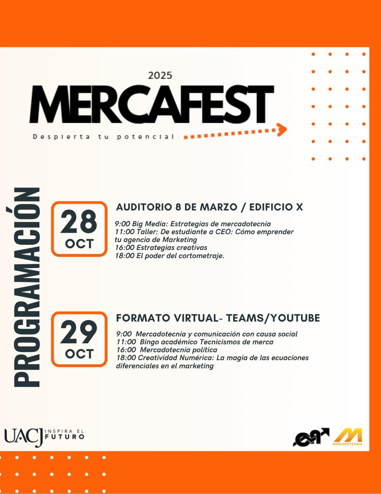 Invita la UACJ al MERCAFEST 2025: “Despierta tu potencial”